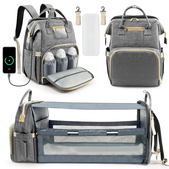 Diaper Bag Backpack, Multifunction Waterproof Large Travel Changing Travel Back