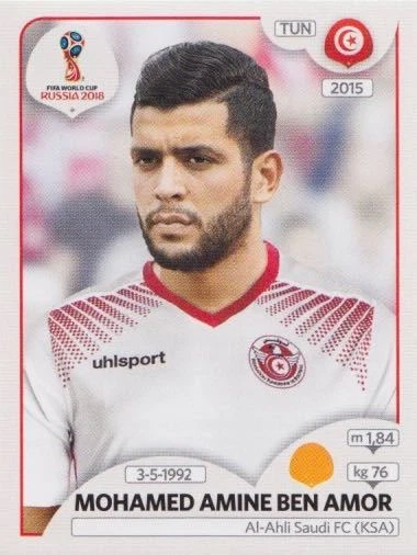Panini Sticker Fußball WM 2018 Russia Nr. 563 Mohamed Amine Ben Amor TUN Bild