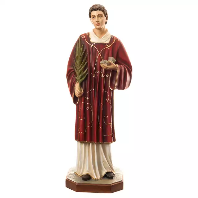 Statua Santo Stefano 110 cm vetroresina dipinta PER ESTERNO