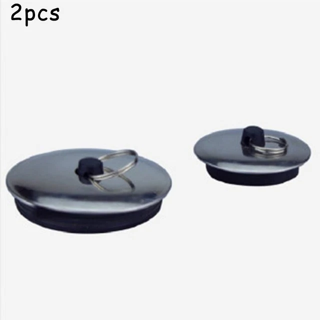 2 Tappi Per Vasca Da Bagno In Acciaio E Ottone 70mm - Regolabili E Antiscivolo, Finitura Cromata - 4