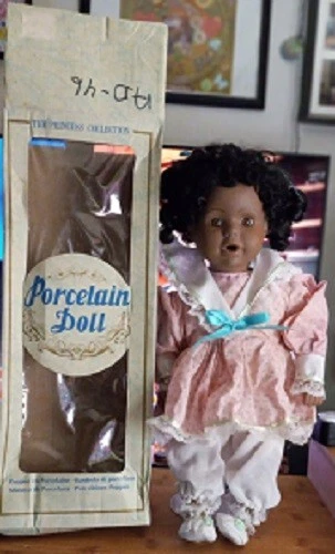 African American Porcelain Doll from The Princess Collection -  Insured