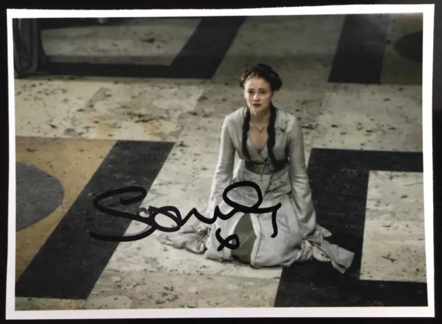 Sophie Turner Sansa Stark Signed Photo Picture Jsa Cert Game Of Thrones Auto Pic