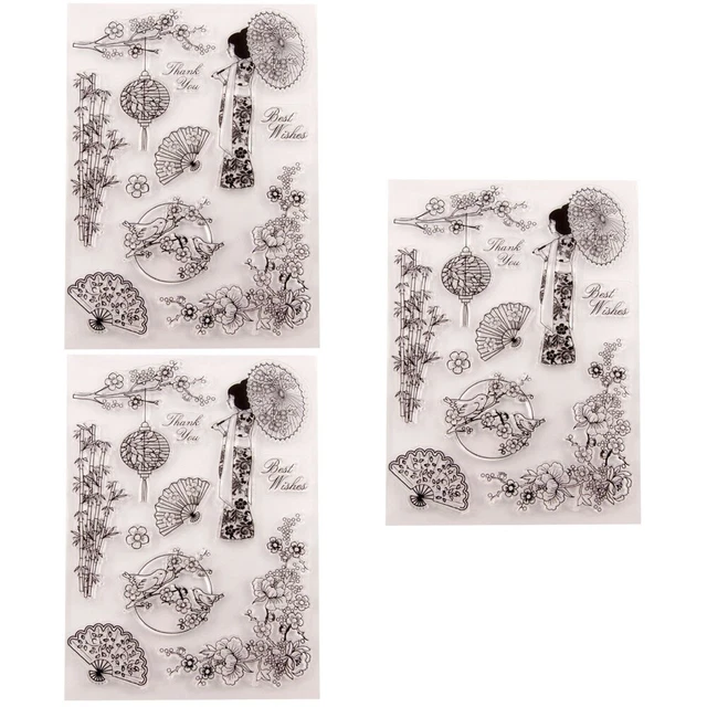 3 stücke klar stempel transparent dichtstempel für diy scrapbooking handwerk