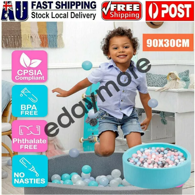 Baby Soft Kids Ocean Ball Play Pit Paddling Foam Pool Child Barrier Toy 90x30cm