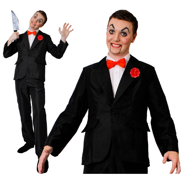 MENS VENTRILOQUIST DUMMY Costume Doll Creepy Halloween Fancy Dress