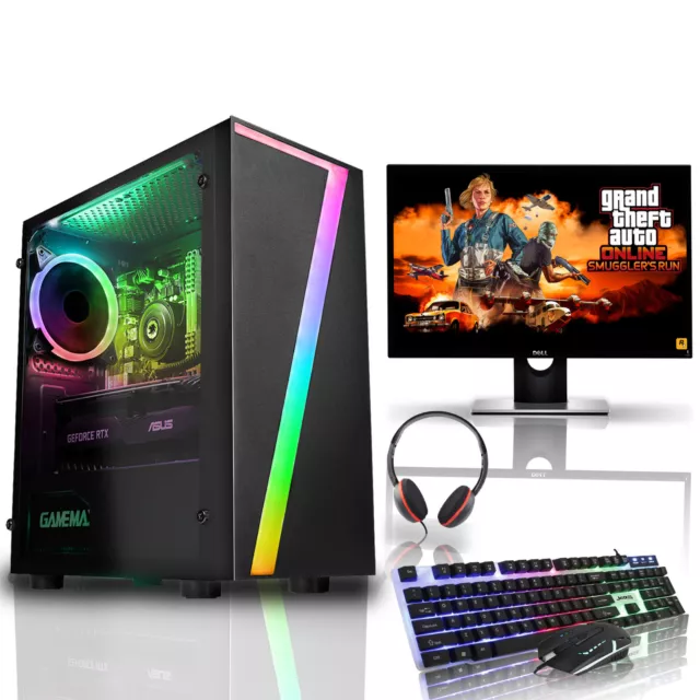 Gaming PC Bundle Intel Quad Core i5, 16GB RAM, 1TB HDD, NVIDIA GT 1030, Wins 10