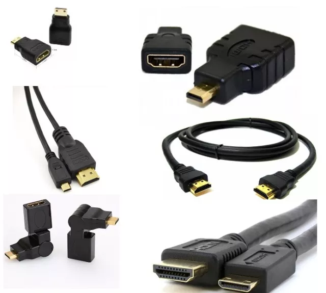 HDMI À HDMI Mini HDMI Micro HDMI Adaptateur HD Câble Kit PC TV Tablette HDTV