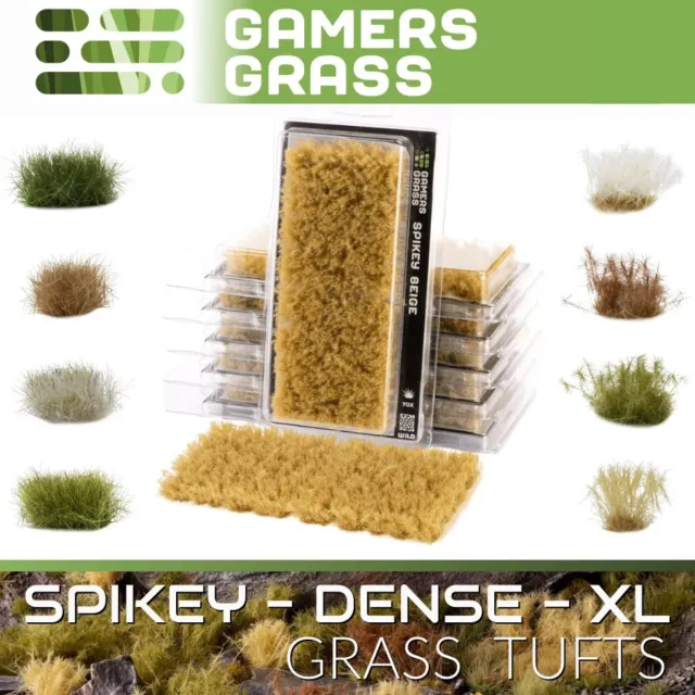 Gamers Grass: SPIKEY DENSE & XL TUFTS - Basing & Diorama Grass Tuft - Full Range