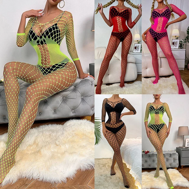 Femmes Pur Résille Complet Corps Body Lingerie Nightweark Serré 》