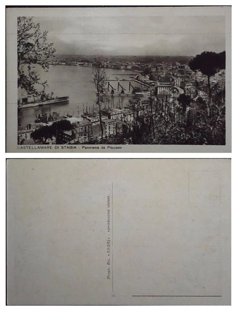 Cartolina Napoli Castellammare Di Stabia Panorama