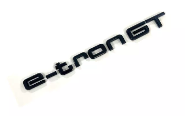 BLACK e-tron GT FIT AUDI RS e tron REAR LIFTGATE EMBLEM BADGE NAMEPLATE DECAL