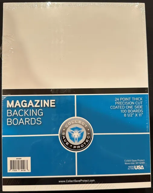 Collect Save Protect Magazine Backing Boards 100 Shrinkwrap