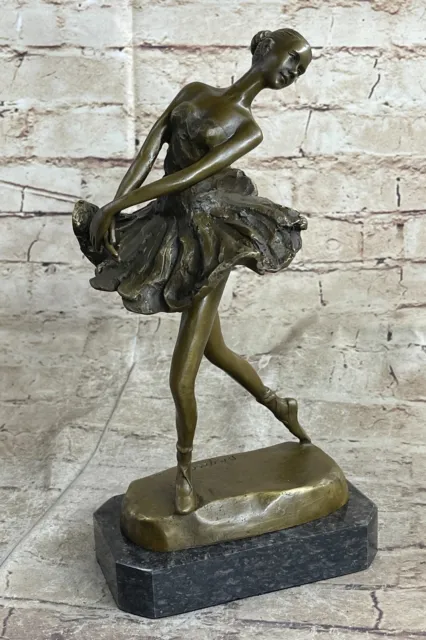 Edgar Degas Bailarina Bronce Escultura Mármol Figura Base Venta Arte Hogar