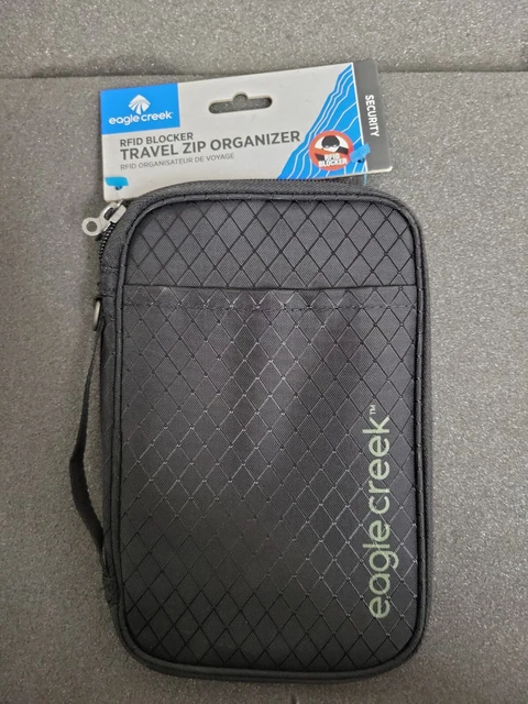 Eagle Creek RFID Blocker Travel Zip Organizer Jet Black