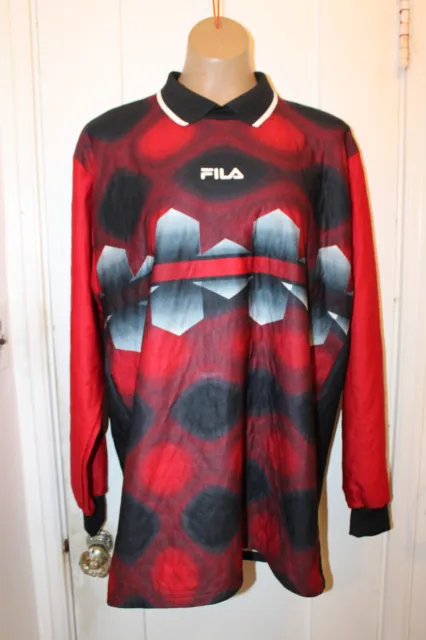 FILA Soccer Goalkeeper Jersey Long Sleeve Vintage 90's Style Men's Large Italy