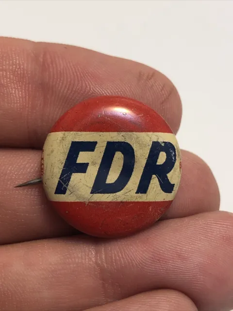 Franklin D Roosevelt Campaign Pin Badge