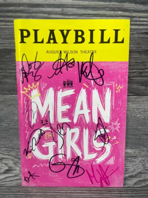 Mean Girls, Cast Signed, Playbill, August 2019, August Wilson Theatre