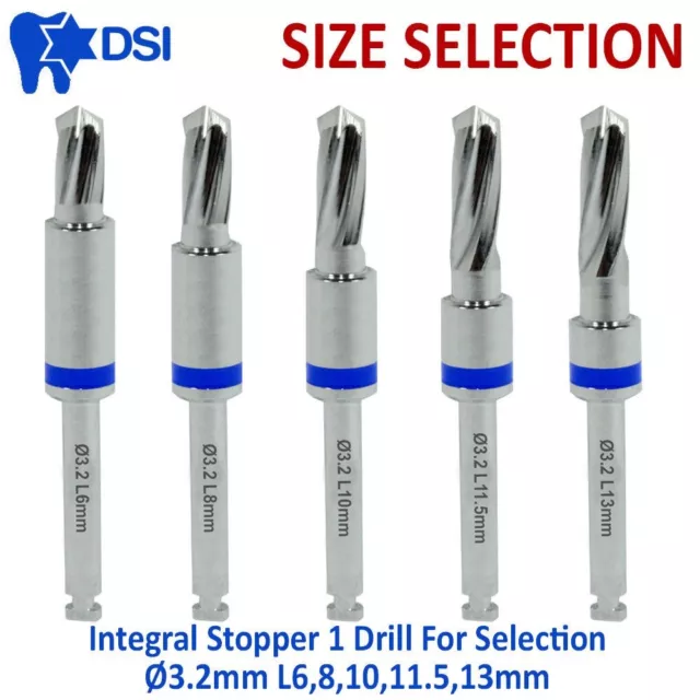 1x DSI Dental Implant Integral Stopper Surgical Drill External Irrigation Ø3.2