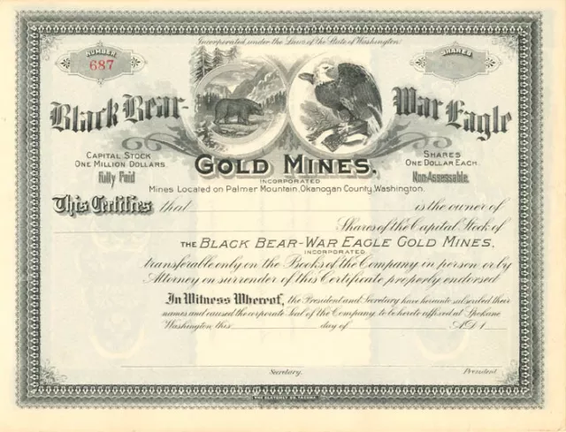 Black Bear-War Eagle Gold Mines, Incorporated - Mining Stocks