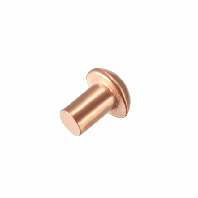 50Pcs 5/32Pouces X 15/64Pouces Rond Tête Cuivre Solide Rivets Attaches