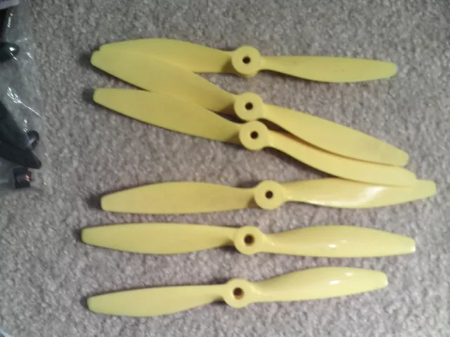 Vintage Lot of 6 RC Airplane Grish Tornado 9-6 Nylon Propellers NOS