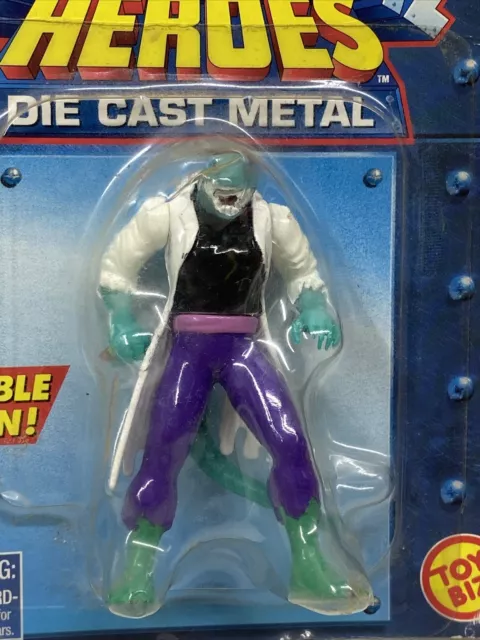 Toy Biz 1997 HEAVY METAL HEROES Figures MARVEL Die Cast DR CONNORS THE LIZARD 2