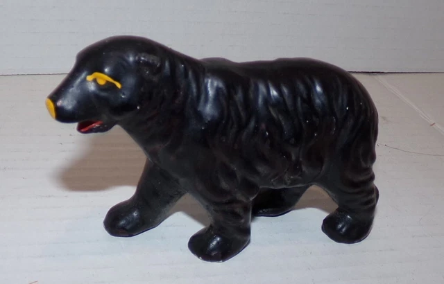 Vintage Chalkware Plaster BSA Park Souvenir BLACK BEAR Display Figurine