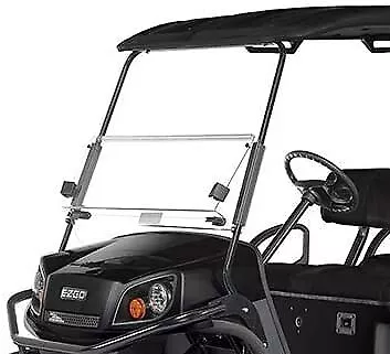 EZGO Express S6/L6 Short Top Clear Golf Cart Folding Windshield - US Made