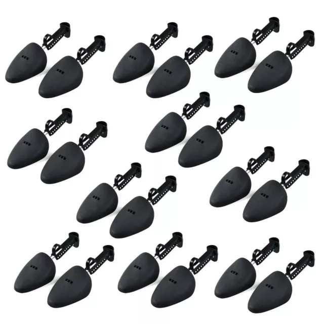 10 Pair Durable Form Plastic Shoe Tree Practical Boot Shoe Stretcher Black Man