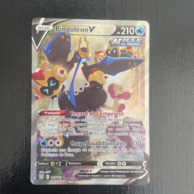 1 Pokemon Card Fr Pingoleon V Alt 146/163 Fighting Style