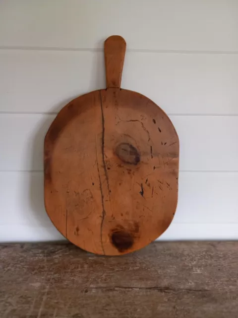 Vintage Hand carved Solid Wood Bakers Bread Board, Charcuterie, Cutting Board