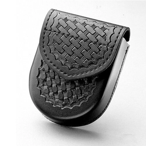 Safariland 90H-4HS Hinged Handcuff Pouch Basketweave Hidden Snaps