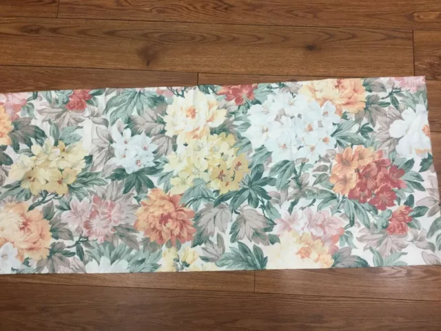 Croscill Valance Floral Gold Green Terra Cotta Tan 87" X 17" French Country