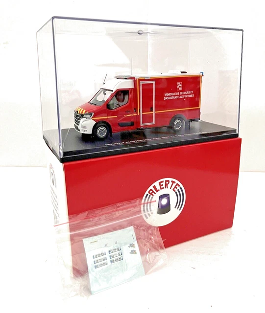Miniature ALERTE Renault Master 2019 VSAV SDIS 77 – Échelle 1/43 – Limitée à 250