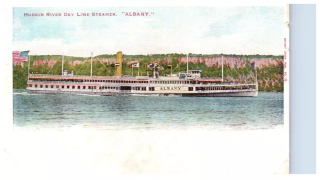 Hudson River Day Line Steamer Albany.vtg Undivided Back Postcard*D7