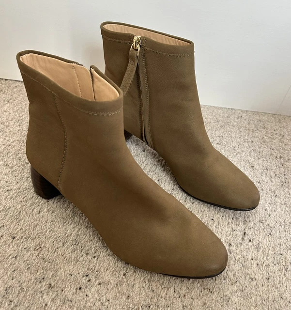 CLARKS LADIES KHAKI Green Suede Melanie Jude Ankle Boots Size 6 D Fit With Box. 27.00 PicClick UK