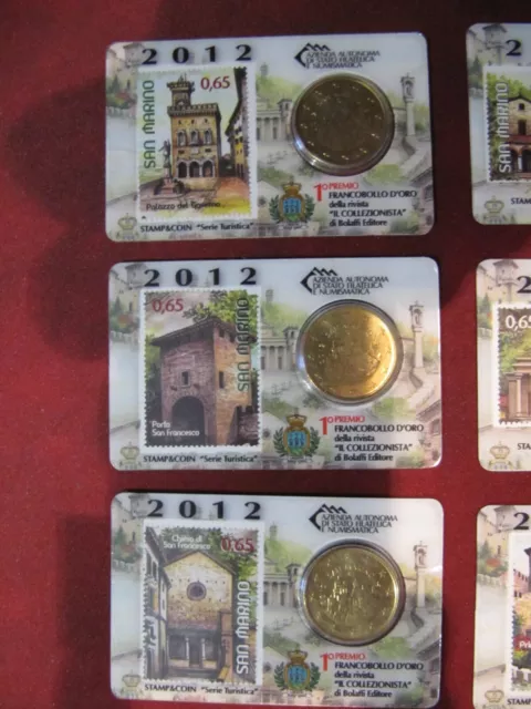 50 cents d'Euro Coincards SAINT-MARIN 2012 Lot 6 Stamp-Coincards 3