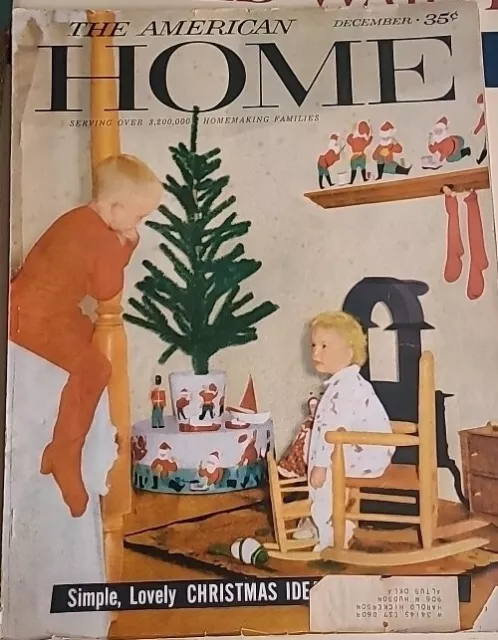 Vintage American Home Magazine Christmas December 1957