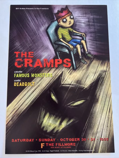 The Cramps Famous Monsters Original Concert Poster From Fillmore Halloween 1999