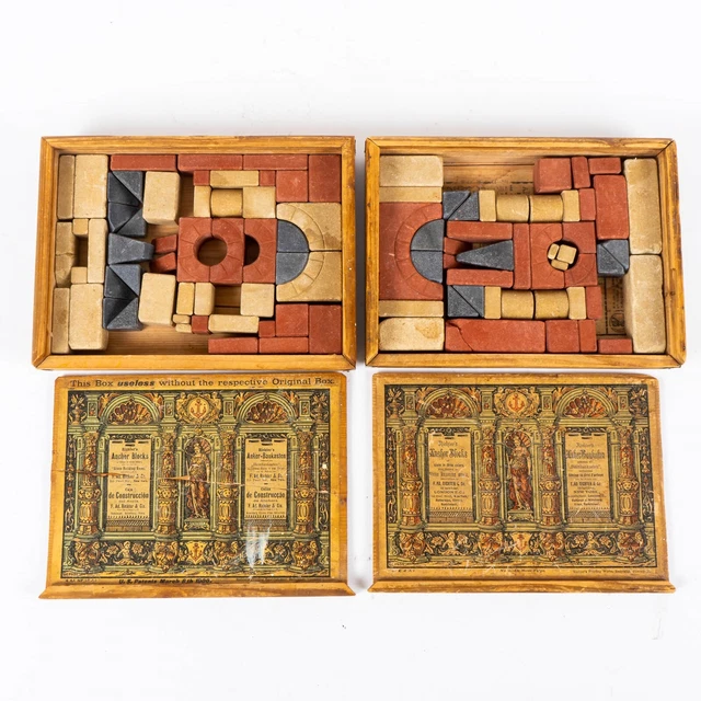 Richter's Anchor Blocks 4 / 4A GK-NF Series 96 Blocks 2 Boxes Antique Richter's Anchor Blocks 4 / 4A GK-NF Series 96 Blocks 2 Boxes Antique