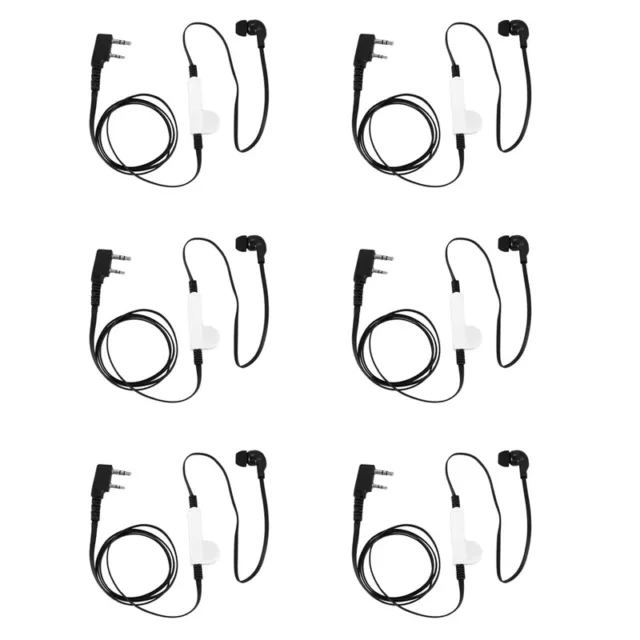 6X 2 Pin Noodle  Earbud Headphone K Plug Earpiece Headset for  Uv5R -888S3508