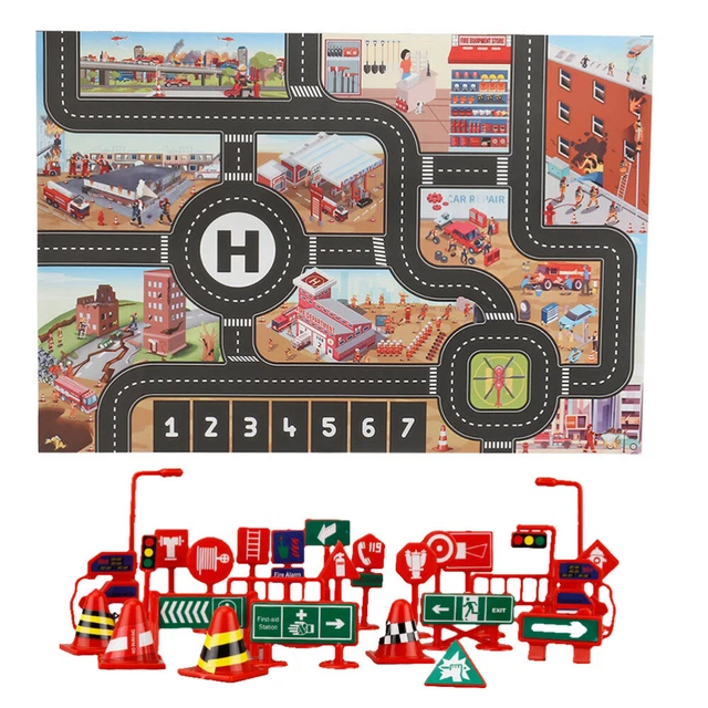 ORFOFE 14 Pièces Panneaux De Signalisation Et Barricades Miniatures – Jouet Éducatif De Circulation Pour Enfants, Dès 3 Ans, Jeu De Rôle