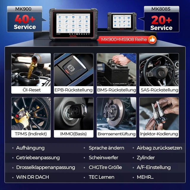 Strumento Diagnostico Auto Autel MaxiCOM MK808S - Scanner Bidirezionale 2025, Test Attivi, 28+ Reset, Codifica - Foto 10
