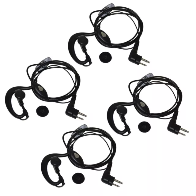 4-Pack 2-Pin Headset for Motorola CP040 CP88 CP100 CP125 CP150 CP200 CP250 CP300