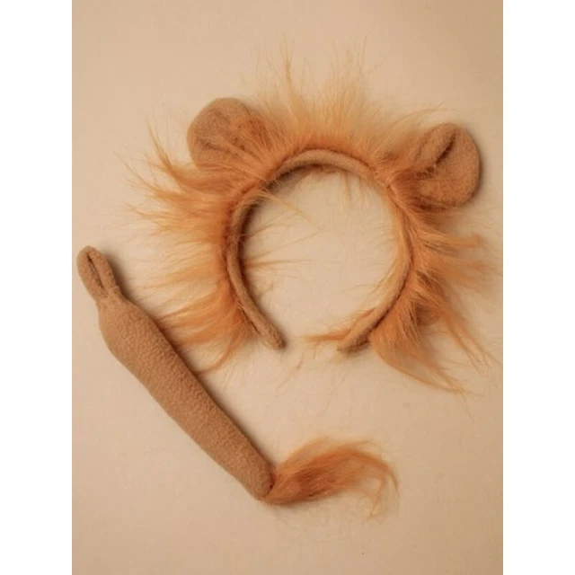 Leone Orecchie e Coda Set Fascia Costume Accessorio Taglia Unica per Tutti