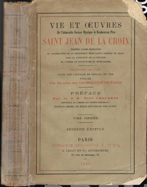 VIE et ŒUVRE Père Saint JEAN de la CROIX Ex-libris 1896 Martin du Nord 1890 T.1