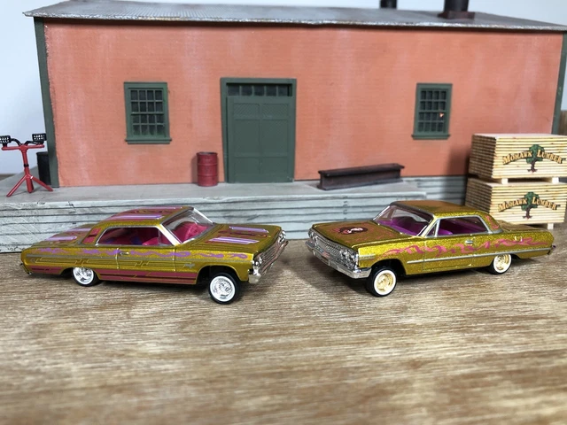 Greenlight — Voiture Miniature 1/64 Cadillac Coupé DeVille Lowrider 1973