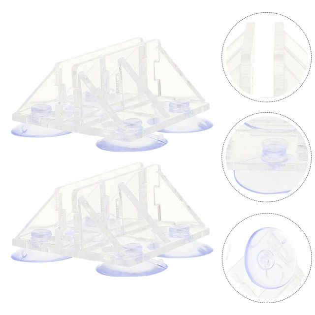 2 Pcs Aquarium Isolation Board Clip Fish Tank Suction Cup Clip Aquatainer Sucker