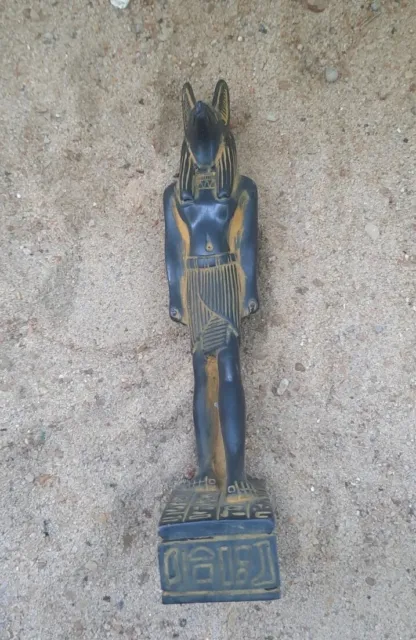 Antique Ancient Egyptian Jackal God Anubis, Egyptian god Anubis statue