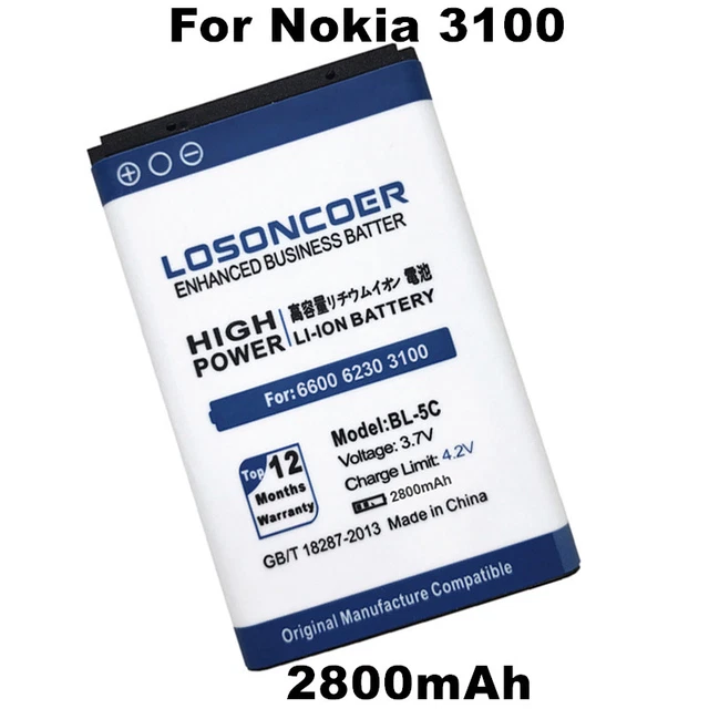 2800mAh BL-5C Battery for Nokia C2-01 C2-02 C2-03 C2-06 X2-01 5130 Xpress